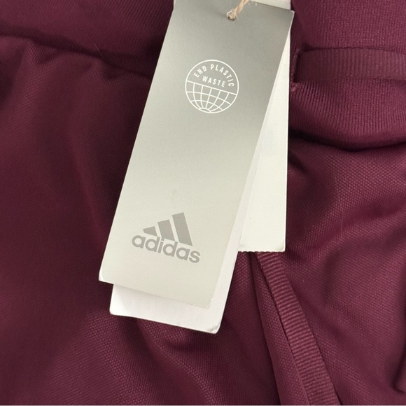 Adidas Maroon XS Workout Pants with flare and zippers on ankles - Picture 5 of 10